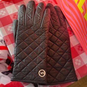 Michael Kors Quilted Leather Gloves